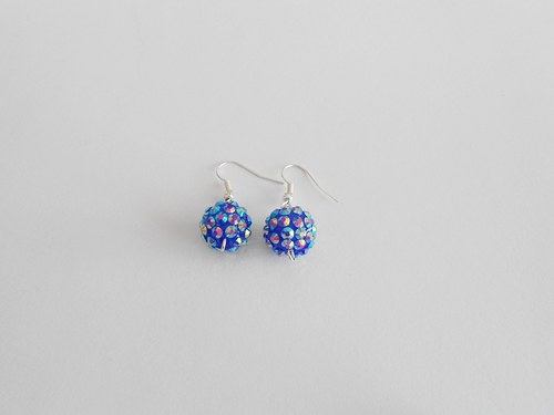 Kuličky ve stylu Swarovski - modré AB — foto 1