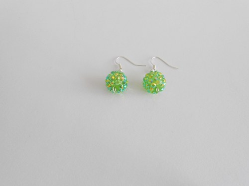 Kuličky ve stylu Swarovski - zelené AB — foto 1