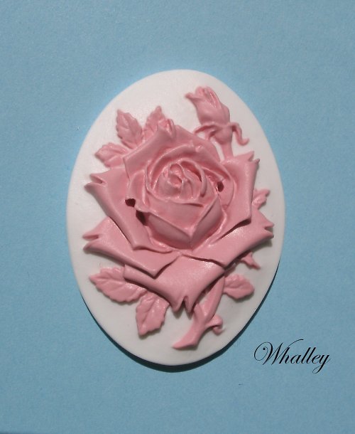 Cameo Pink Rose 40x30 mm 1ks