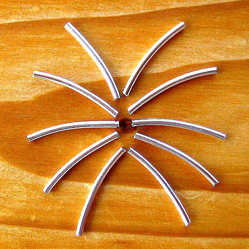 Trubička 2x20mm - 100ks - Stříbrné — foto 1