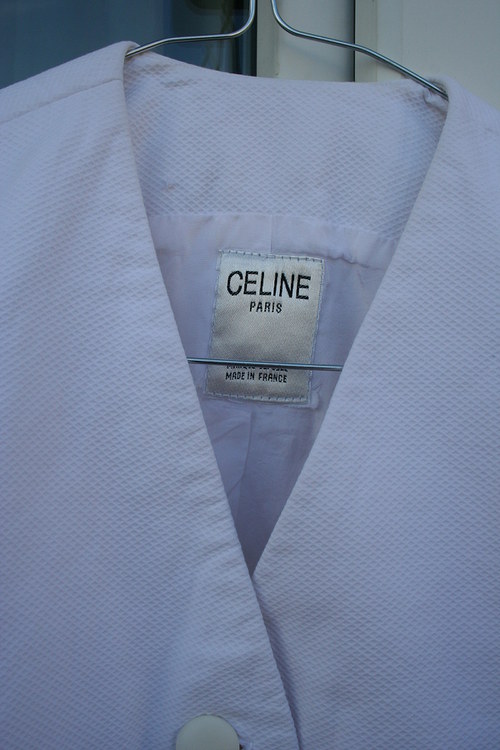 SLEVA!!! Vintage bílá vesta CELINE — foto 1