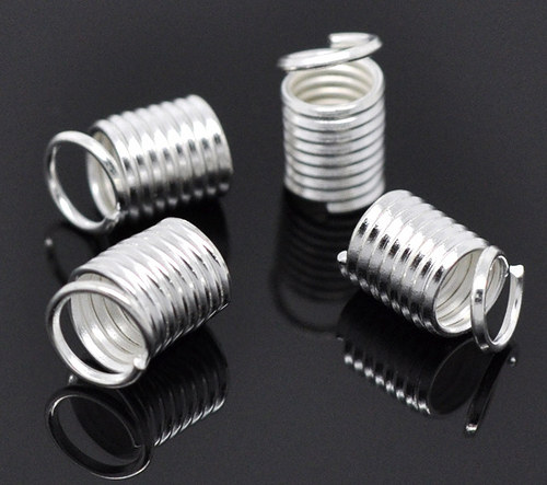 Koncovka na kůži/ stříbrná / 5x9mm/ 10ks
