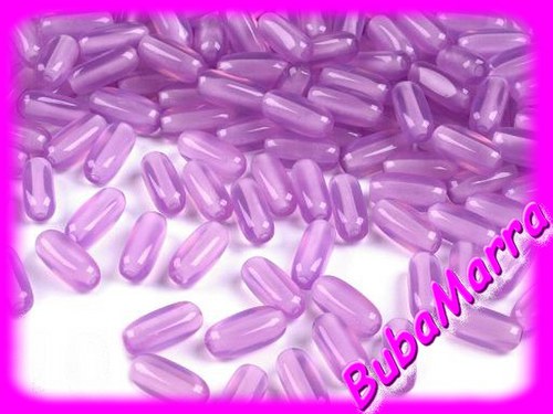 ~ KOČIČÍ OČI ~ 10ks korálky 5x15mm~ SV. FIALOVÁ