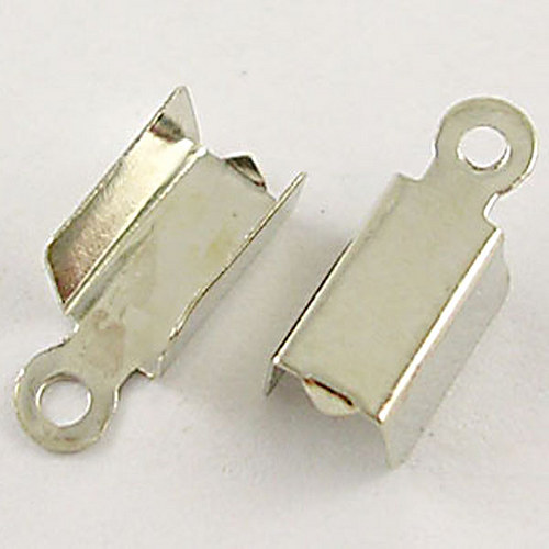Koncovka plochá/ platina / 12x4mm/ 20ks