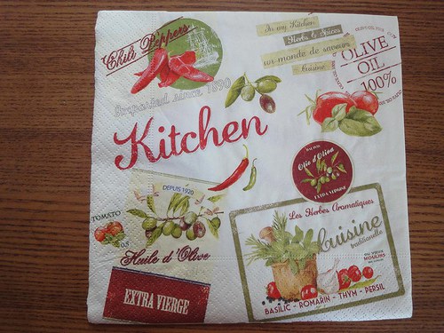 Ubrousek na decoupage - kitchen