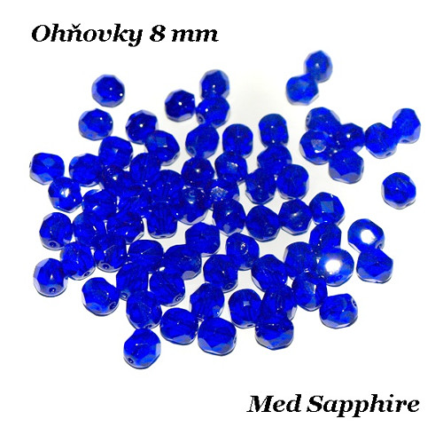 Ohňovky 8 mm Med Sapphire, 10 ks — foto 1