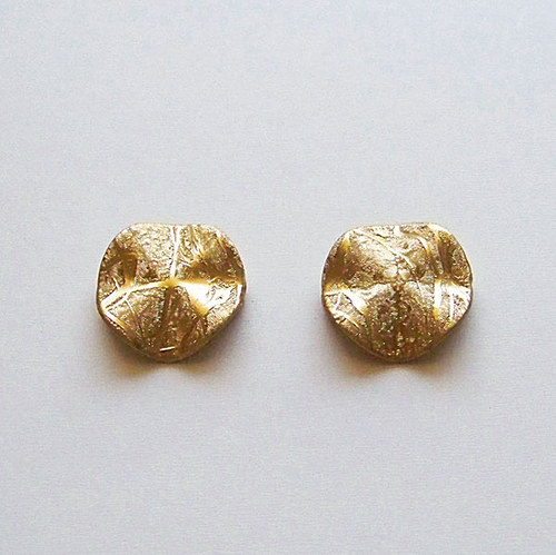 Kolečko TWIST střík. / zlatá / 27x6mm/ 2ks