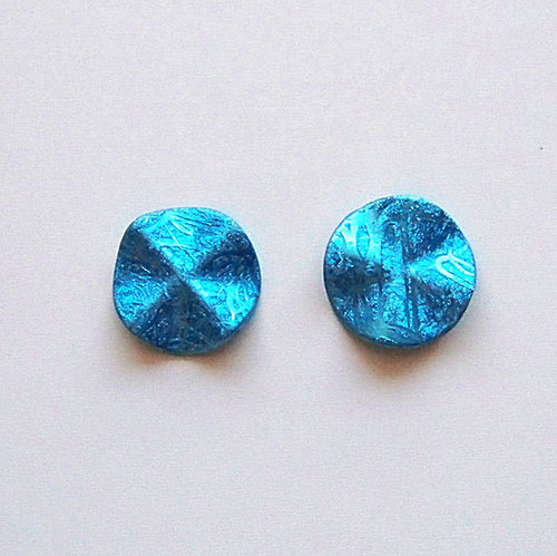 Kolečko TWIST střík. / modrá / 27x6mm/ 2ks