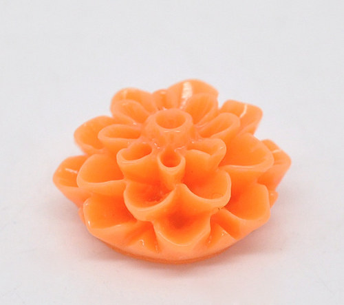 Květinka neprůhledná/ 16mm/ oranžová tm.č.3/ 2ks