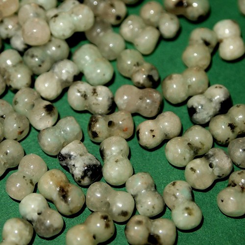 Kiwi Jaspis dvojkulička 8x5 mm (cena za 5ks)