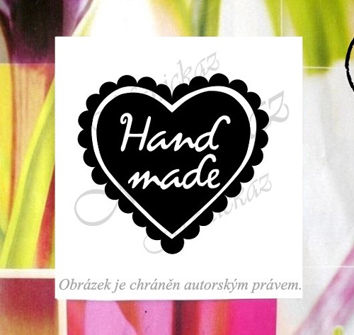 Hand made srdce razítko 19 a).