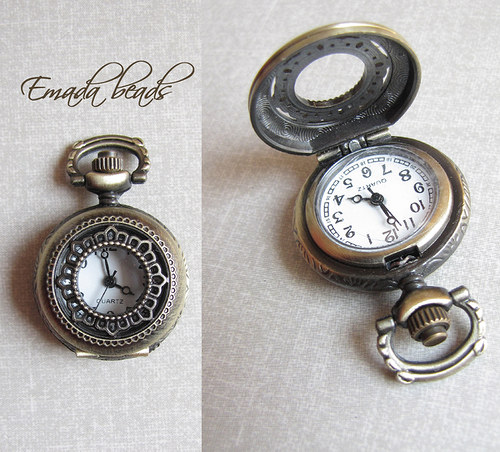 Hodiny mini vintage, průměr 2,5 cm — foto 1