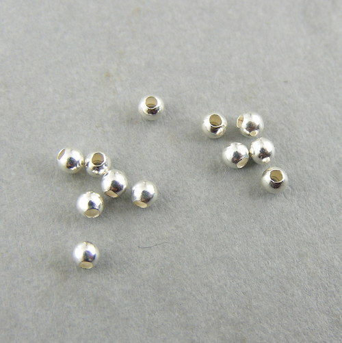Silver filled korálky - 2mm (10 ks) — foto 1