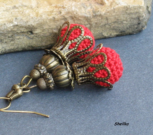 Háčkované náušnice ,,MINI BOBULKY,,5 — foto 1