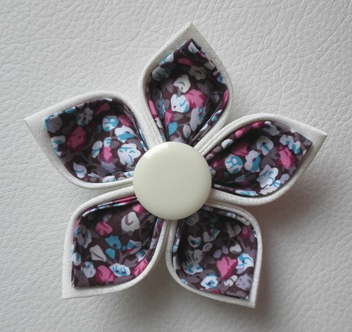 Letní kanzashi brož — foto 1