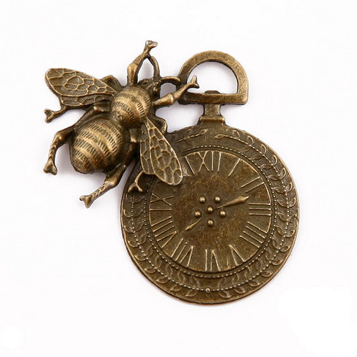 Bee and Watch Face - Brass - scrapbook — foto 1
