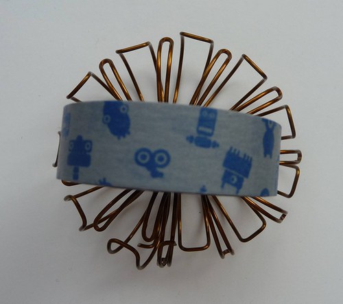 WASHI lepící páska - šedivá s modrými roboty