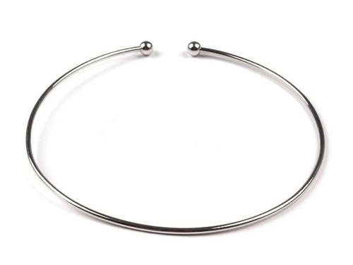 Obruč kovová Ø13,5cm - platina - 1ks — foto 1