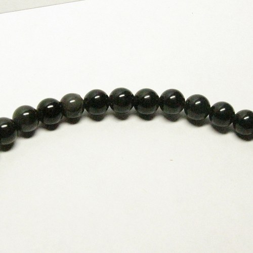 Duhový obsidián černý, 1 kulička 6mm