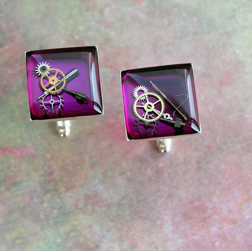 Manžetové knoflíčky /violet/ — foto 1