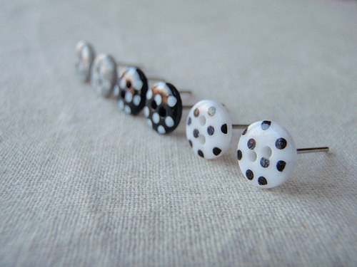 Naušničky "Buttons" - 3 páry! — foto 1
