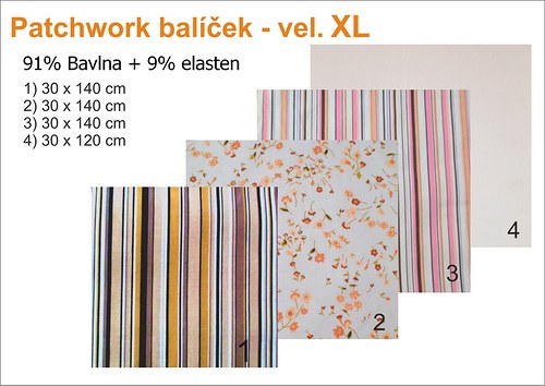 Patchwork balíček oranžový (vel.XL)