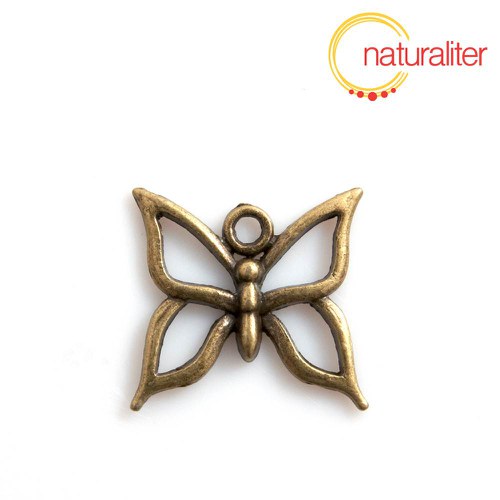 Motýl - přívěsek starobronz 18x18mm, 2ks