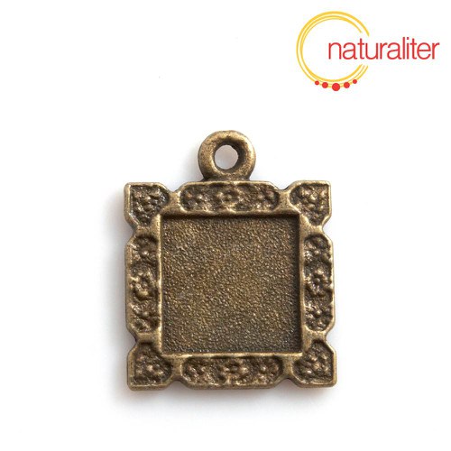 Lůžko čtverec 11,5x11,5mm starobronz