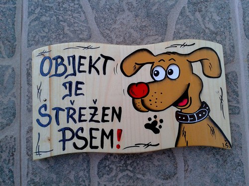 Dřevěná cedule na plot-různé druhy