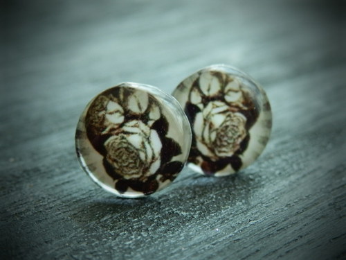 Náušnice - pecky "wild roses" — foto 1