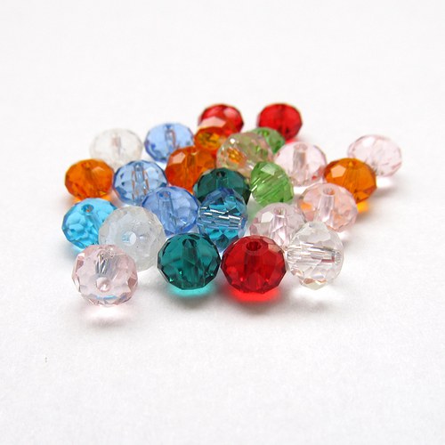 Rondelky mix 4x6mm - 25 ks — foto 1