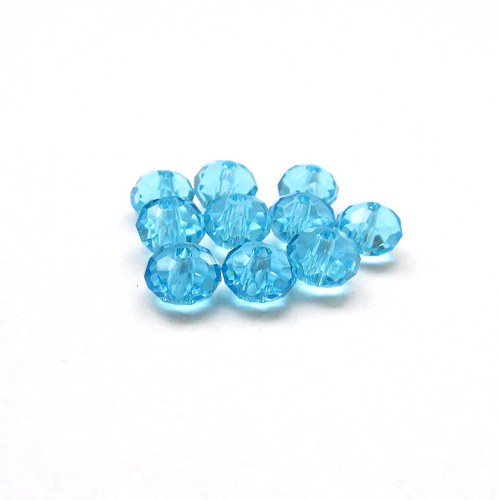 Rondelky modré 4x6mm - 10 ks — foto 1