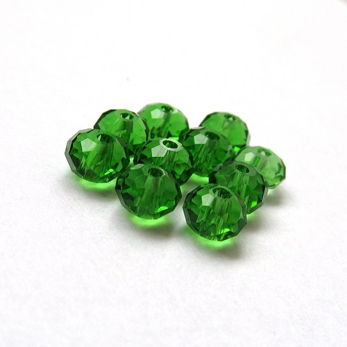 Rondelky zelené 4x6mm - 10 ks — foto 1