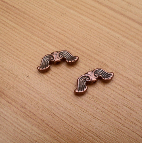 Měděná křidélka- 19mm x 7,5mm