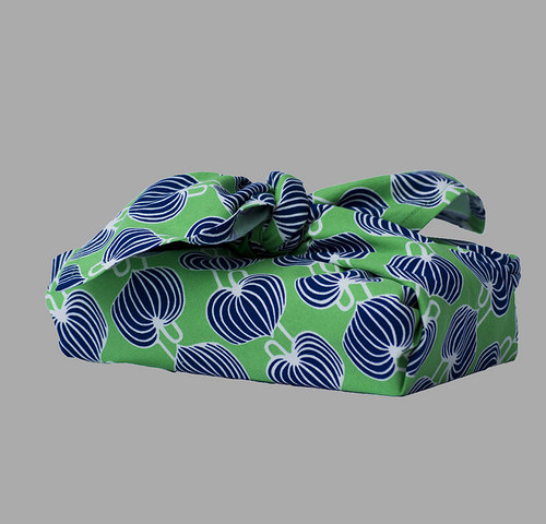 Furoshiki šátek modré lístky — foto 1