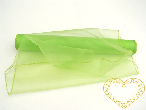 Organza světle zelená - šíře 38 cm