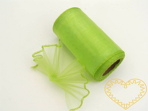 Organza světle zelená - šíře 10 cm