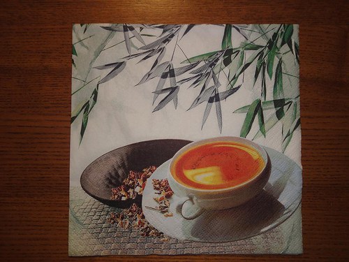 Ubrousek na decoupage - chvilka na čaj