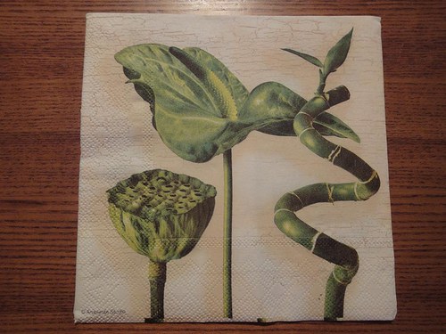 Ubrousek na decoupage - bambus