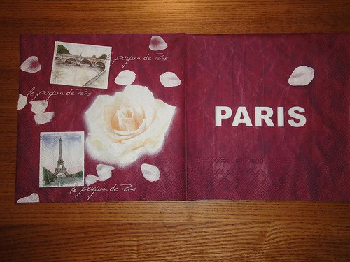 Ubrousek na decoupage - Paříž vínová — foto 1