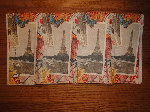 Kapesníček na decoupage - Paříž