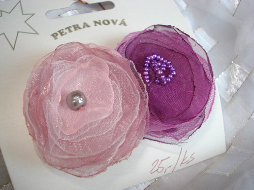 Sponka s květinou 2ks — foto 1