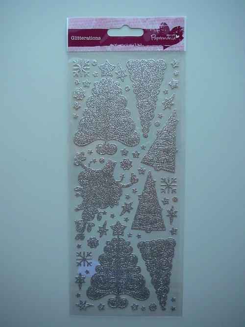 Třpyt. samolepky stromy 9x23 cm — foto 1