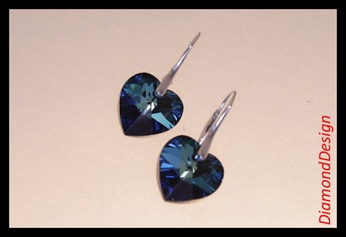 Náušnice Bermuda Blue Luxury SWAROVSKI — foto 1