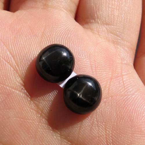 Asterický diopsid kabošonky - pár č. 05, 8mm — foto 1