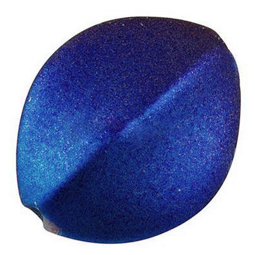 Korálek mat pogum/ modrá tmavě / 16x12mm/ 4ks