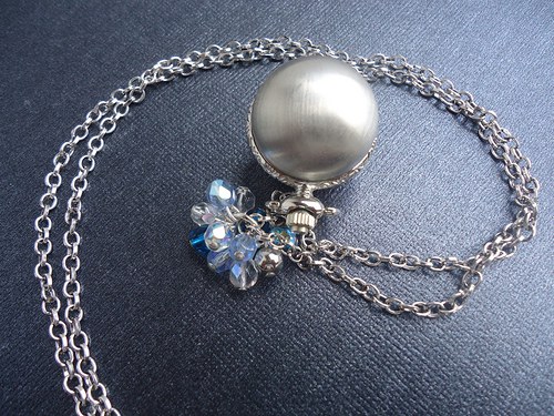 Náhrdelník s hodinkami "Crystal blue" — foto 1