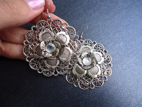 Náušnice "Silver flower I." — foto 1