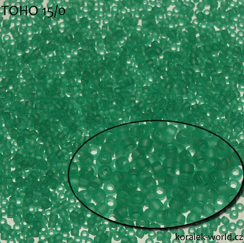 TOHO 15/0, Tr-Fr. Dark Peridot, 5g- SLEVA — foto 1