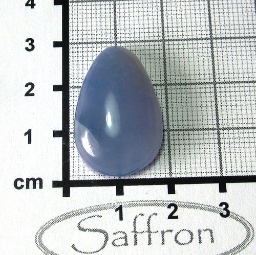 R Extra Modrý chalcedon , kabošon — foto 1